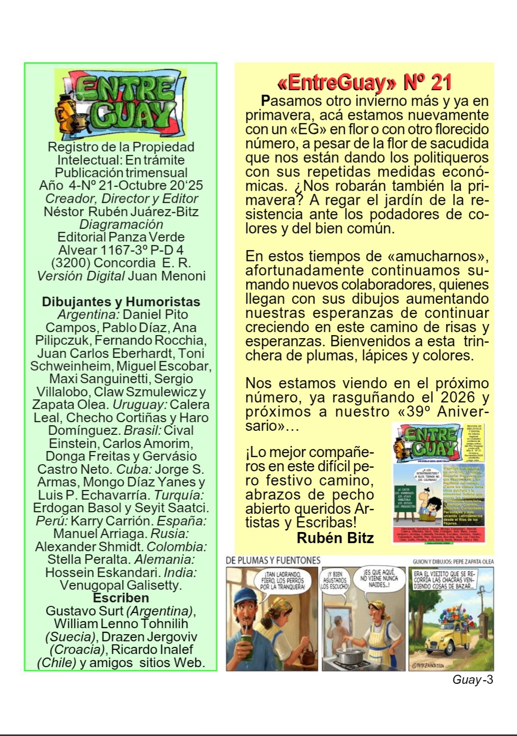 Drazen u argentinskom casopisu Entre Guay 1