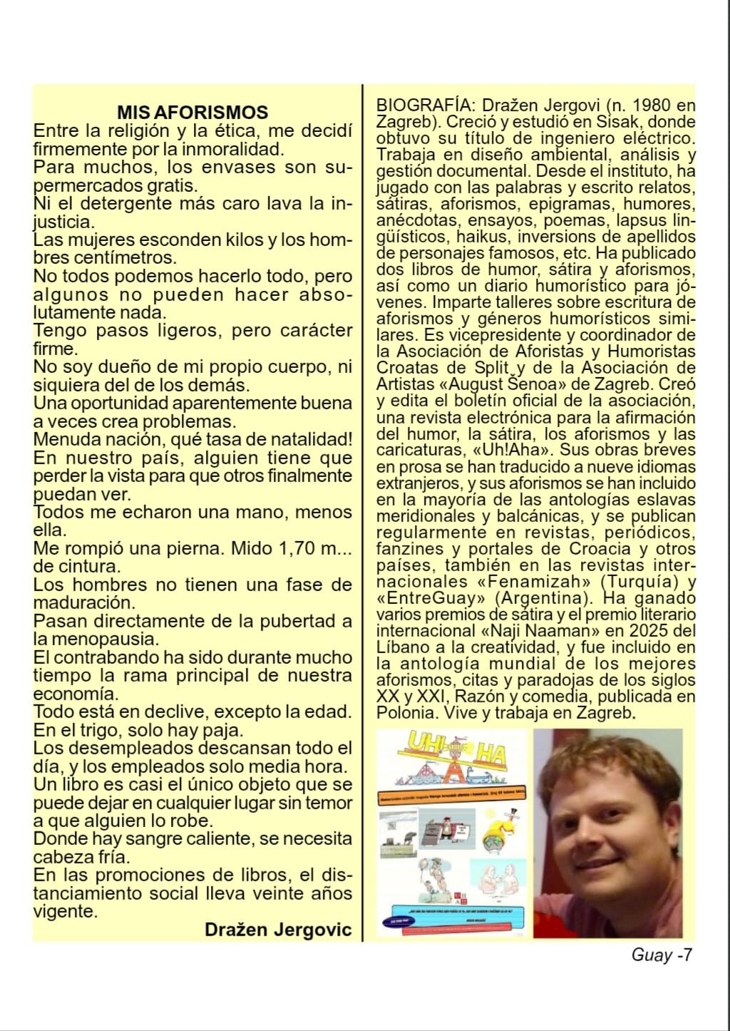 Drazen u argentinskom casopisu Entre Guay 2